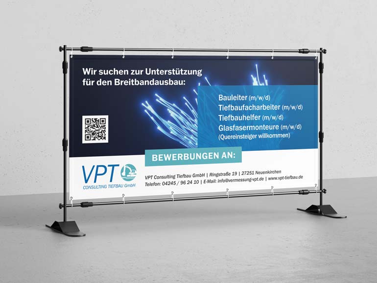 VPT Bauzaunbanner Design Referenz von lovision design & more